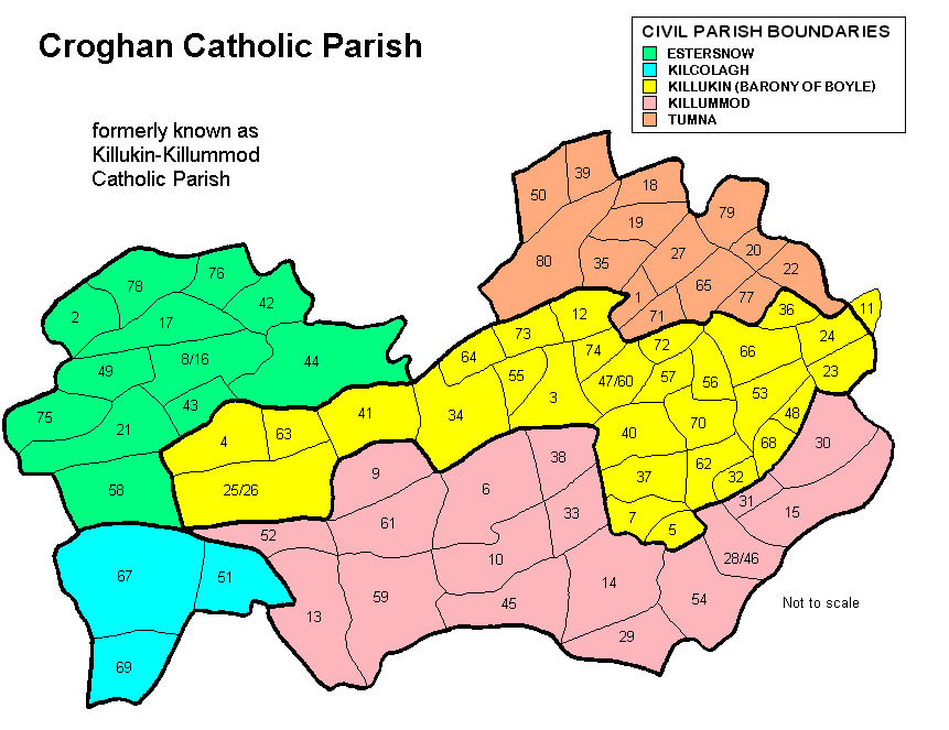 Townland map of Croghan
